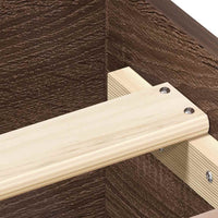 Giroletto senza Materasso-Struttura Letto Rovere Marrone 100x200 cm Truciolato 901316