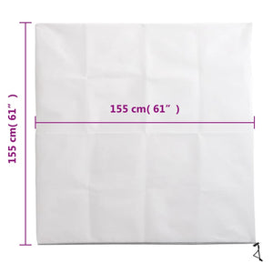 Coperture con Cerniera per Piante 2pz 70 g/m² 1,55x1,55 m 364867