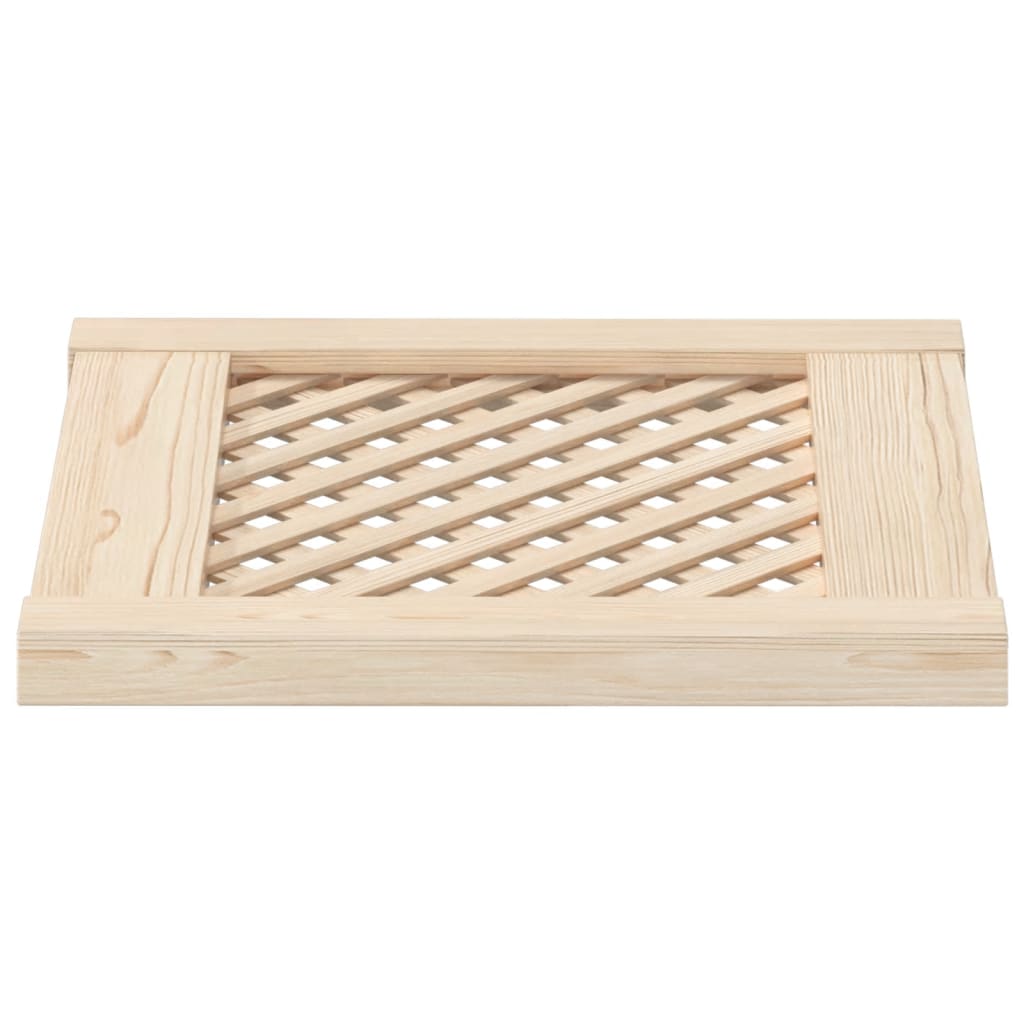 Ante con Design a Reticolo 2 pz 39,5x39,5 cm in Legno di Pino 372787