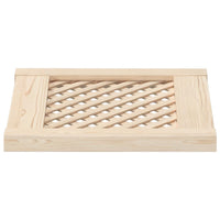 Ante con Design a Reticolo 2 pz 39,5x39,5 cm in Legno di Pino 372787