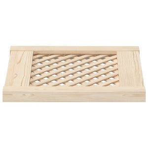 Ante con Design a Reticolo 2 pz 39,5x39,5 cm in Legno di Pino 372787