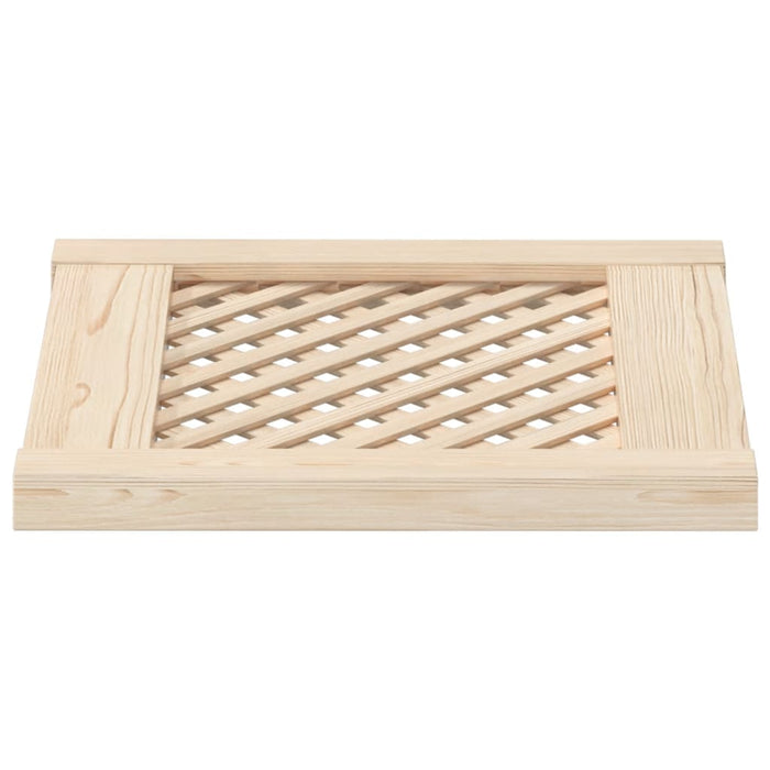 Ante con Design a Reticolo 2 pz 39,5x39,5 cm in Legno di Pino 372787