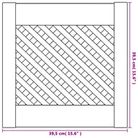 Ante con Design a Reticolo 2 pz 39,5x39,5 cm in Legno di Pino 372787