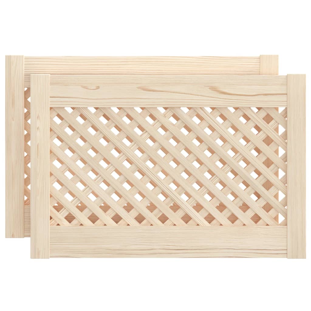Ante con Design a Reticolo 2 pz 49,5x39,5 cm in Legno di Pinocod mxl 107859