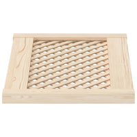 Ante con Design a Reticolo 2 pz 59,5x39,5 cm in Legno di Pino 372789