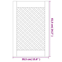 Ante con Design a Reticolo 2 pz 39,5x61,5 cm in Legno di Pino