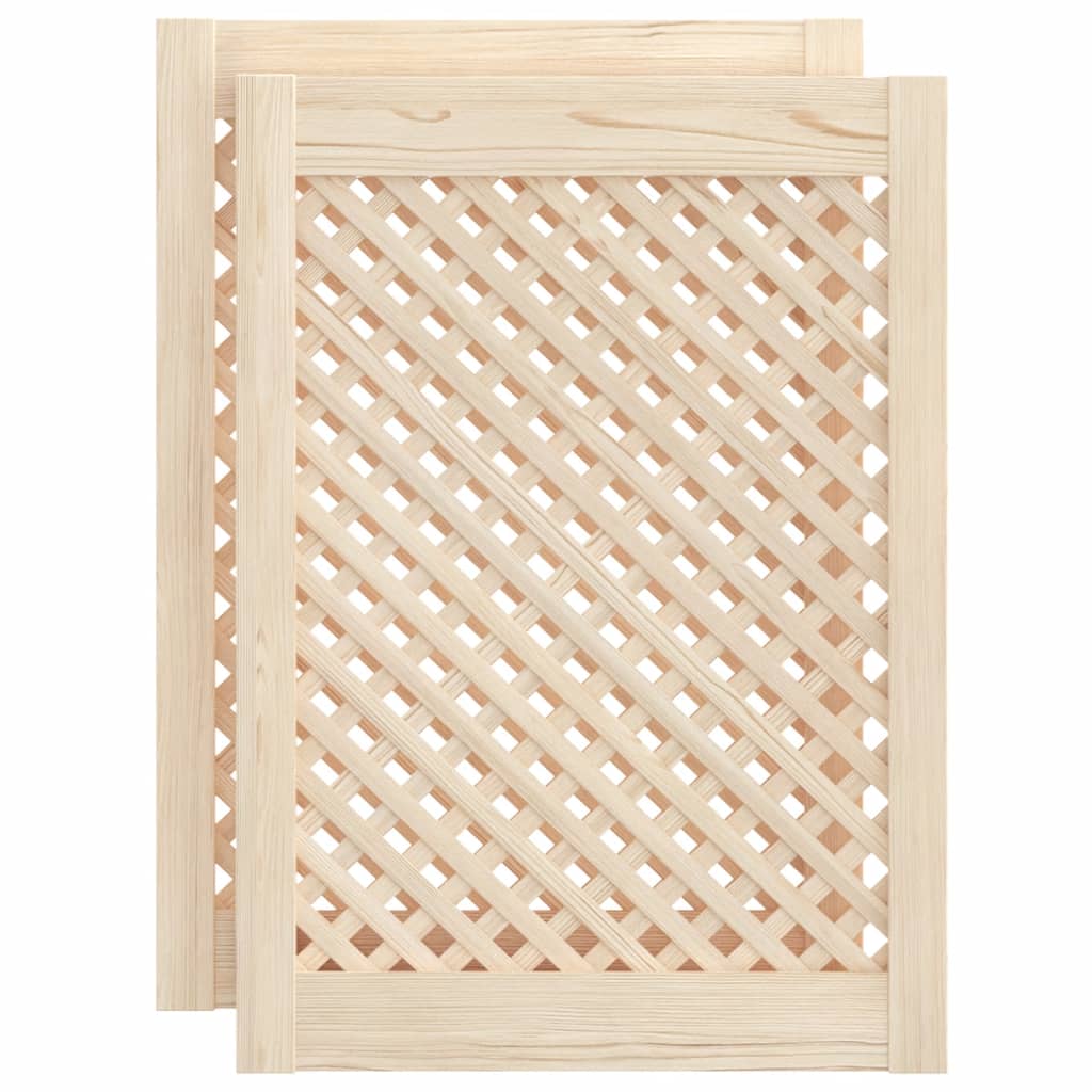 Ante con Design a Reticolo 2 pz 49,5x69 cm in Legno di Pinocod mxl 107860