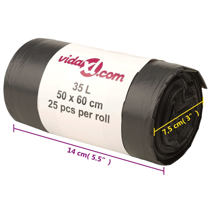 Sacchetti per Cestini 250 pz Neri 35 L 155338