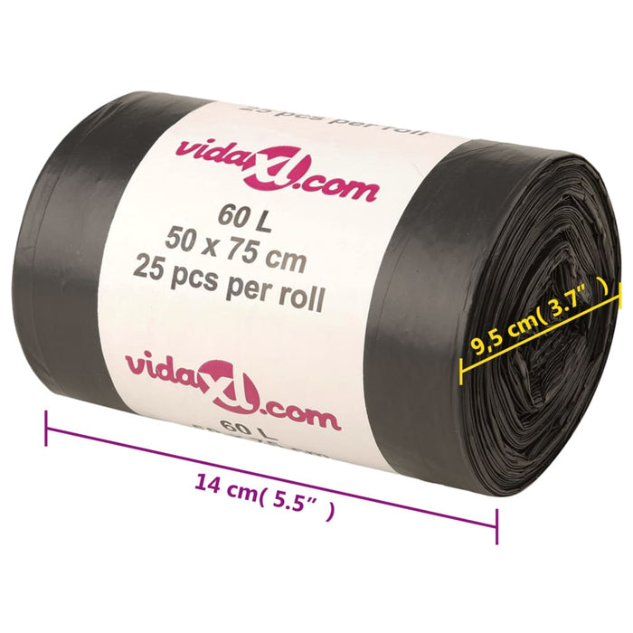 Sacchetti per Cestini 250 pz Neri 60 L 155339