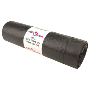 Sacchetti per Cestini con Coulisse 150 pz Neri 240 L 155345