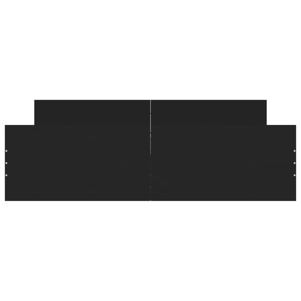 Giroletto con Testiera e Pediera Nero 150x200 cm 3203755