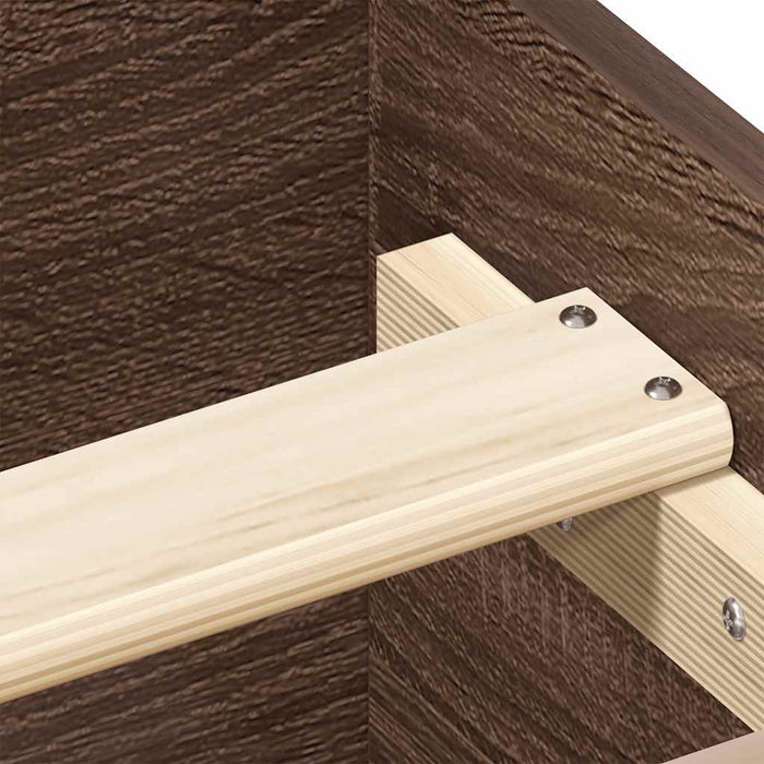 Giroletto con Testiera e Pediera Rovere Marrone 160x200 cm 3203767