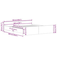 Giroletto con Testiera e Pediera Rovere Marrone 160x200 cm 3203767
