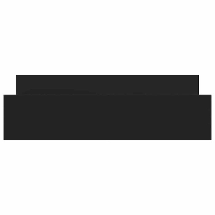 Giroletto con Testiera e Pediera Nero 180x200 cm 3203769