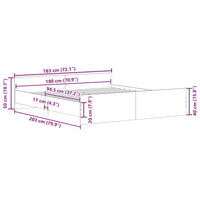 Giroletto con Testiera e Pediera Rovere Marrone 180x200 cm 3203774