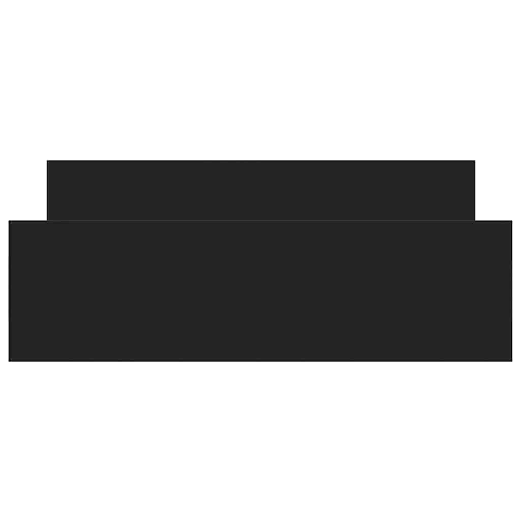 Giroletto con Testiera e Pediera-Struttura Letto Nero 140x190 cm