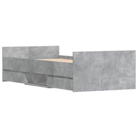 Giroletto con Testiera e Pediera Grigio Cemento 100x200 cm 3203799