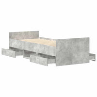 Giroletto con Testiera e Pediera Grigio Cemento 100x200 cm 3203799