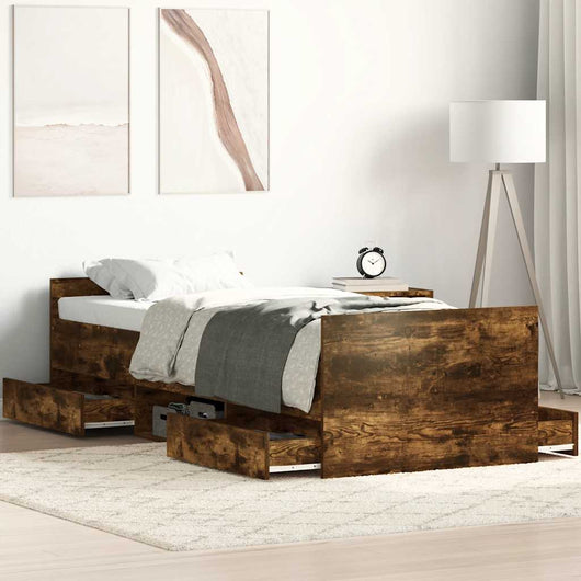 Giroletto con Testiera e Pediera Rovere Fumo 100x200 cm 3203800