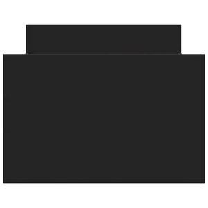 Giroletto con Testiera e Pediera Nero 90x200 cm 3203804