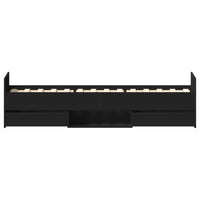 Giroletto con Testiera e Pediera Nero 90x200 cm 3203804