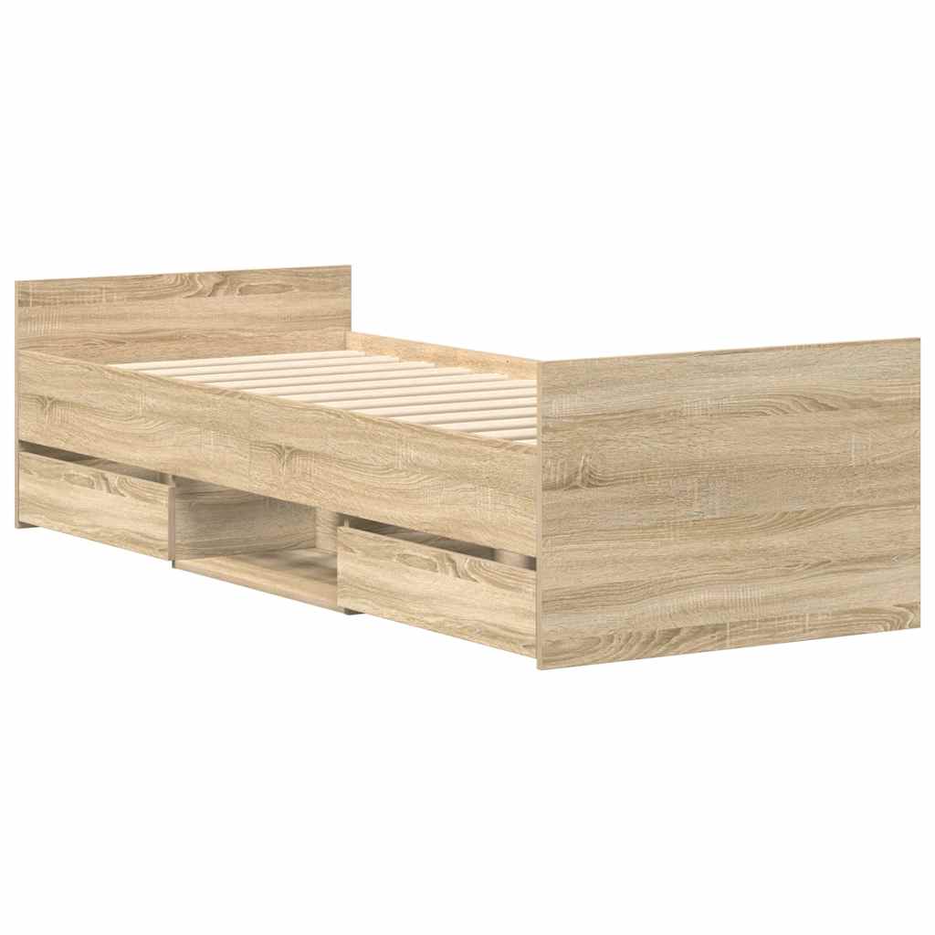 Giroletto con Testiera e Pediera Rovere Sonoma 90x200 cmcod mxl 108021