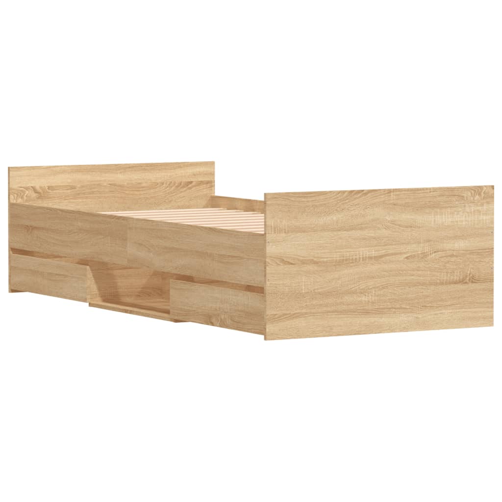 Giroletto con Testiera e Pediera Rovere Sonoma 90x200 cm 3203805