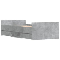 Giroletto con Testiera e Pediera Grigio Cemento 90x200 cm 3203806