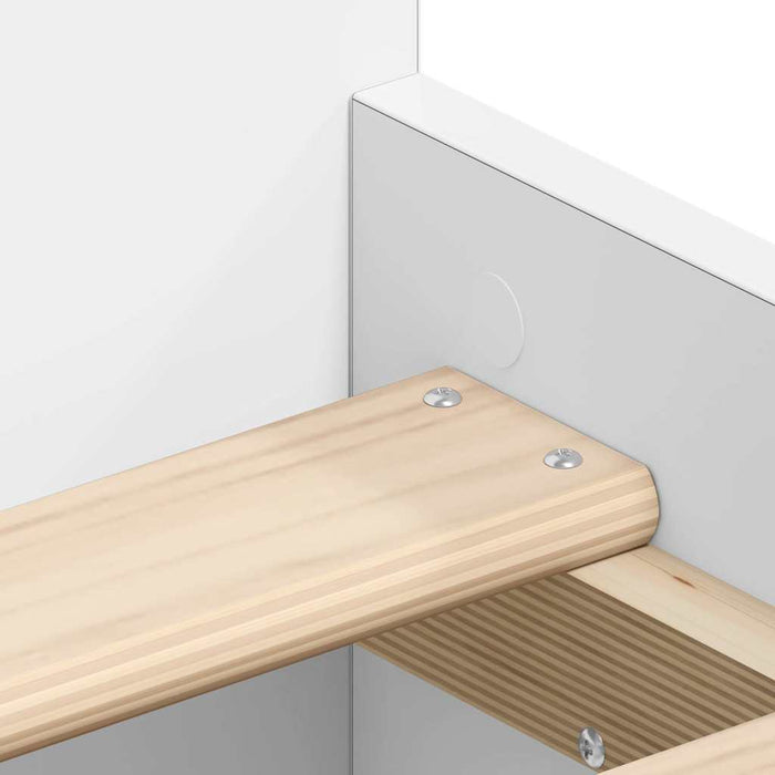 Giroletto con Testiera e Pediera Bianco 90x190 cm 3203810