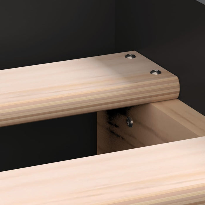 Giroletto con Testiera e Pediera Nero 90x190 cm 3203811