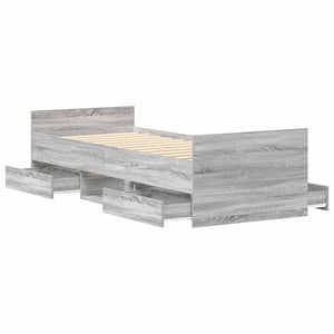 Giroletto senza Materasso-Struttura Letto Rovere Sonoma 90x190 cm 302223