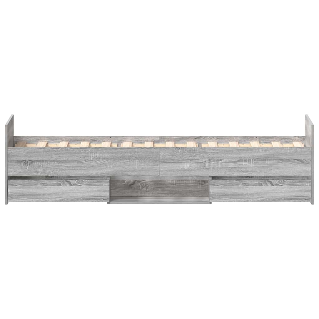 Giroletto senza Materasso-Struttura Letto Rovere Sonoma 90x190 cm 302223