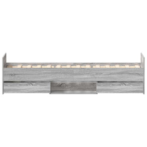 Giroletto senza Materasso-Struttura Letto Rovere Sonoma 90x190 cm 302223