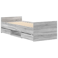 Giroletto senza Materasso-Struttura Letto Rovere Sonoma 90x190 cm 302223