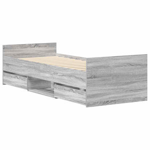 Giroletto con Testiera e Pediera Grigio Sonoma 75x190 cm 3203822