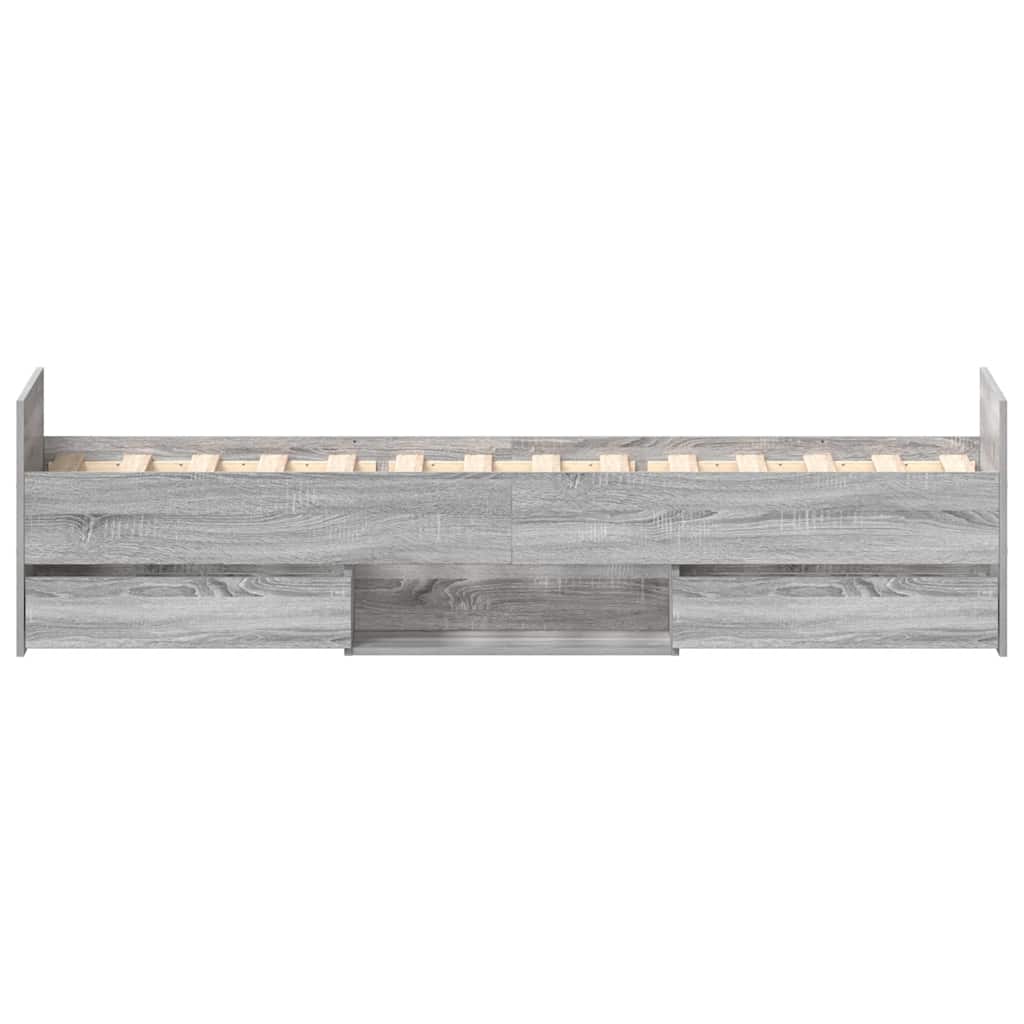 Giroletto con Testiera e Pediera Grigio Sonoma 75x190 cm 3203822