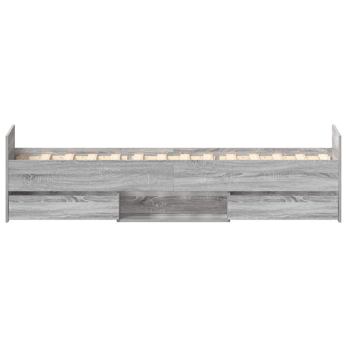 Giroletto con Testiera e Pediera Grigio Sonoma 75x190 cm 3203822