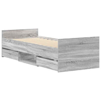 Giroletto con Testiera e Pediera Grigio Sonoma 75x190 cm 3203822