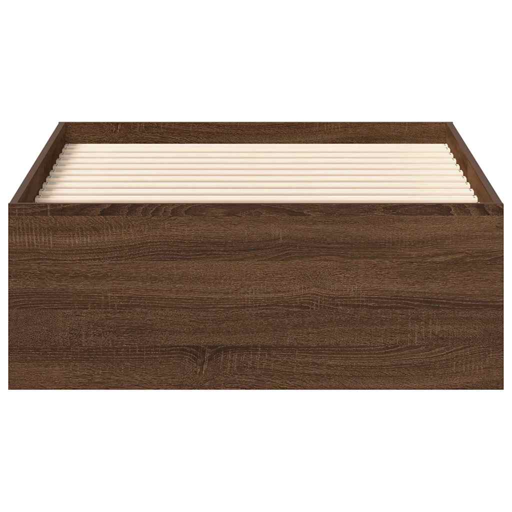 Giroletto-Struttura Letto Rovere Marrone 75x190 cm Small Single