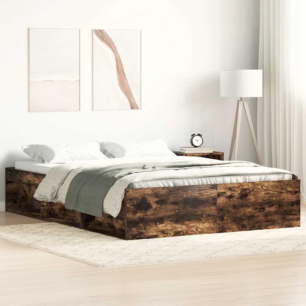 Giroletto-Struttura Letto Rovere Fumo 90x190 cm 324028