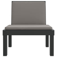 Set Salotto da Giardino 3 pz con Cuscini Antracite in PP