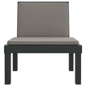 Set Salotto da Giardino 3 pz con Cuscini Antracite in PP