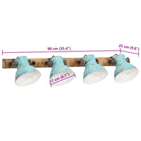 Lampada a Parete 25 W Blu Anticato 90x25 cm E27 371819