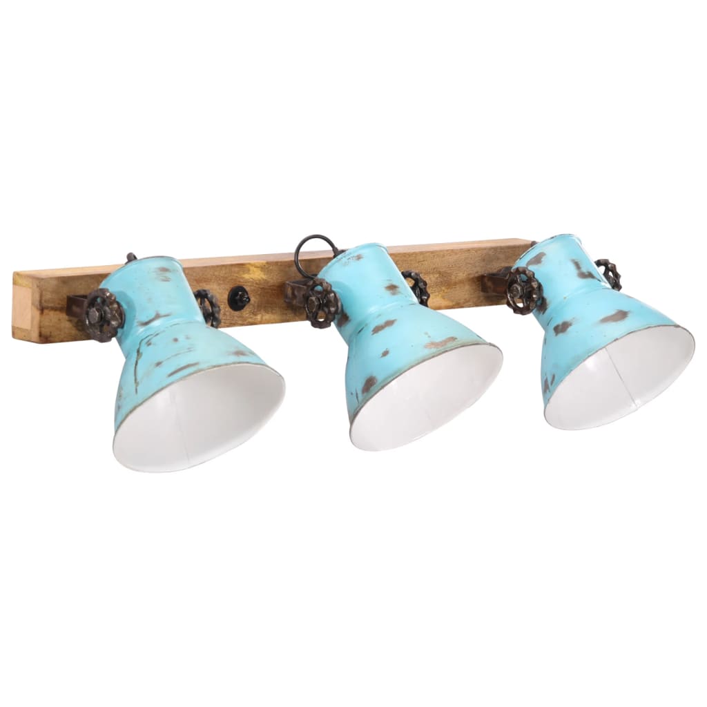 vidaXL Lampada a Parete 25 W Blu Anticato 65x25 cm E27