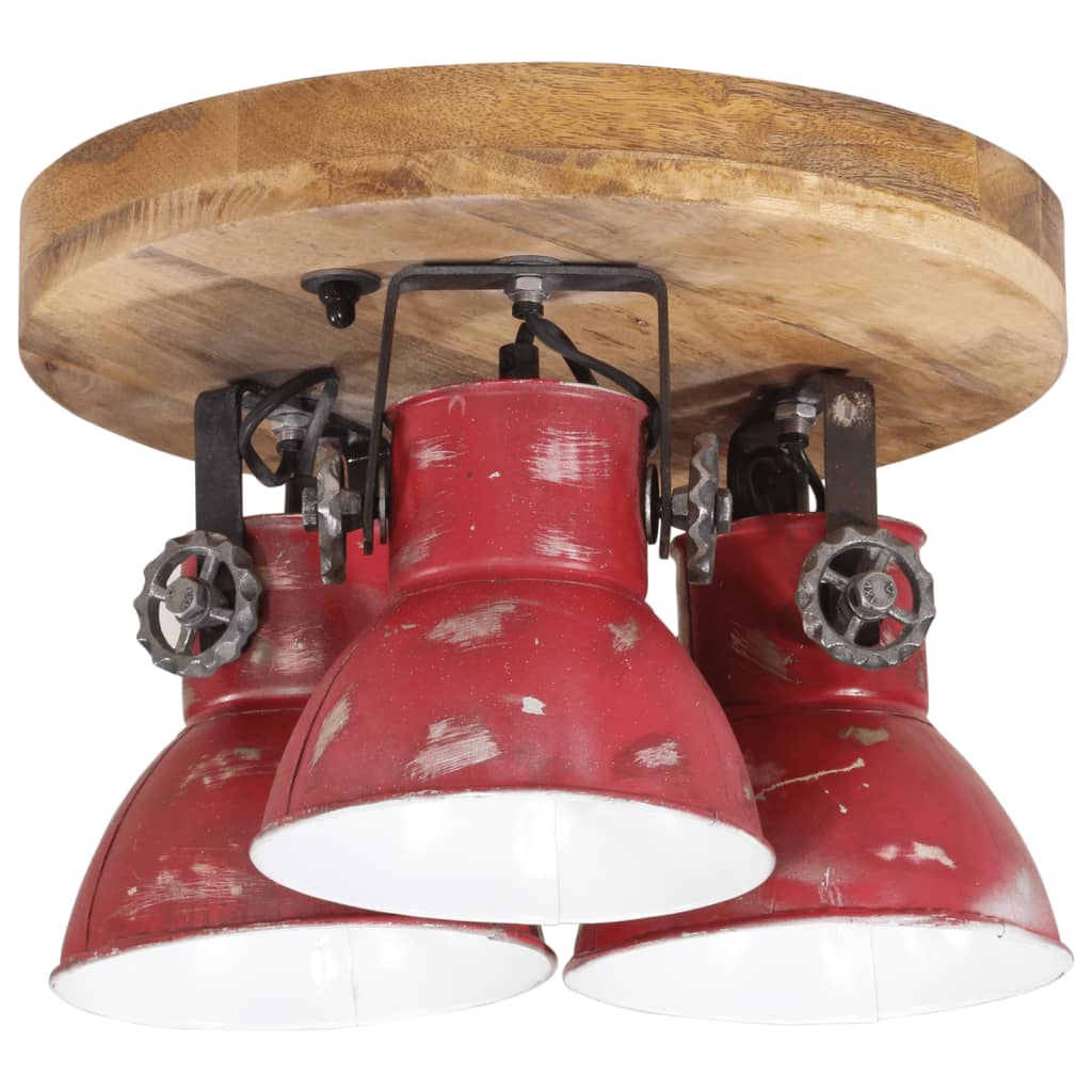Lampada da Soffitto 25 W Rosso Anticato 35x35x25 cm E27 371828