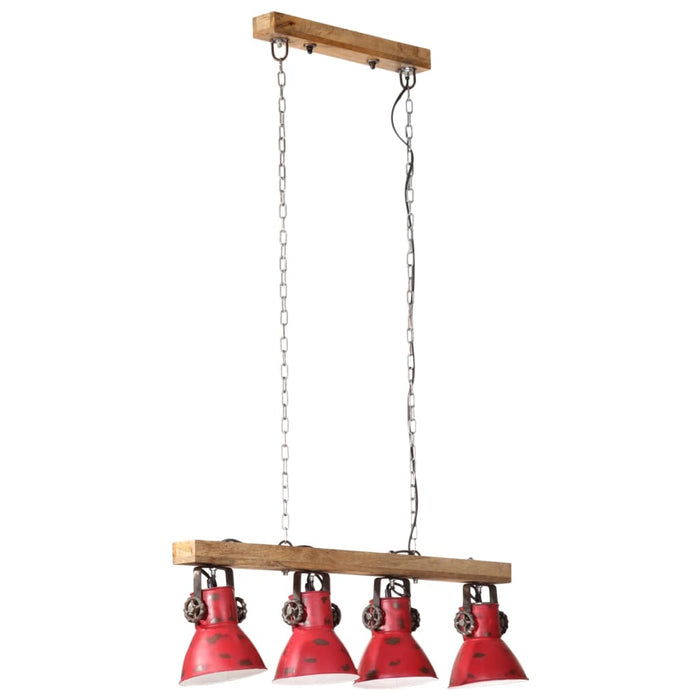 vidaXL Lampada da Soffitto 25 W Rosso Anticato 90x24x111 cm E27