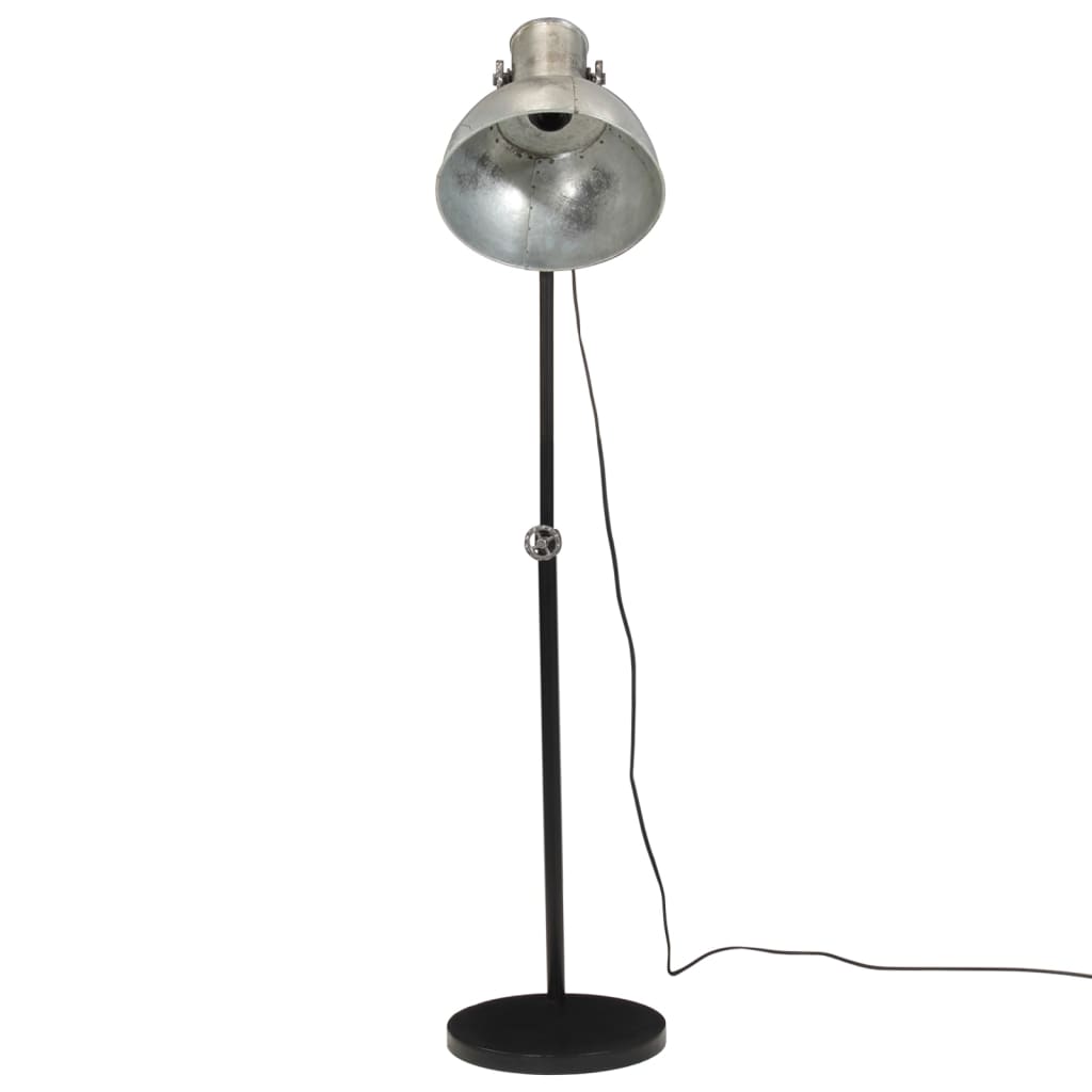 Lampada da Terra 25 W Argento Vintage 30x30x90-150 cm E27 371876