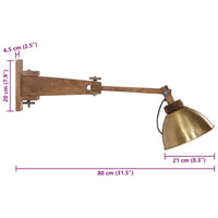 Lampada a Parete 25 W Ottone Anticato E27 371910