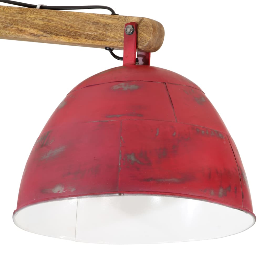 vidaXL Lampada da Soffitto 25 W Rosso Anticato 105x30x65-108 cm E27