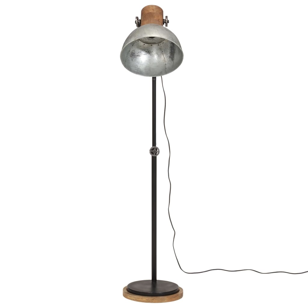 Lampada da Terra 25 W Argento Vintage 30x30x100-150 cm E27 371956